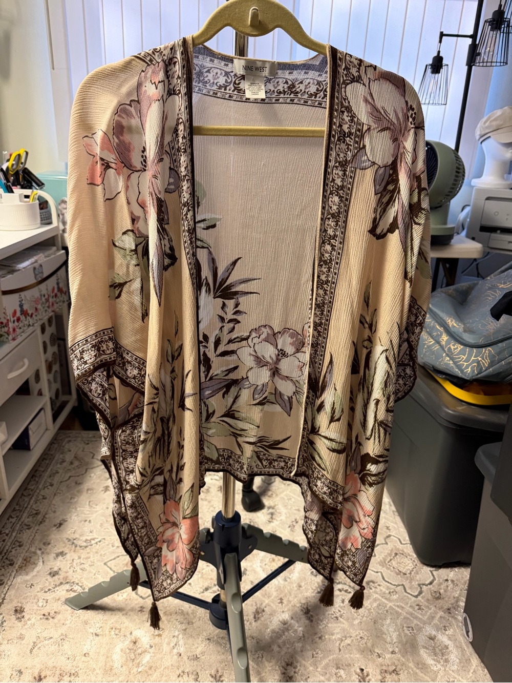 New Nine West Open face cardigan with tassels - cute